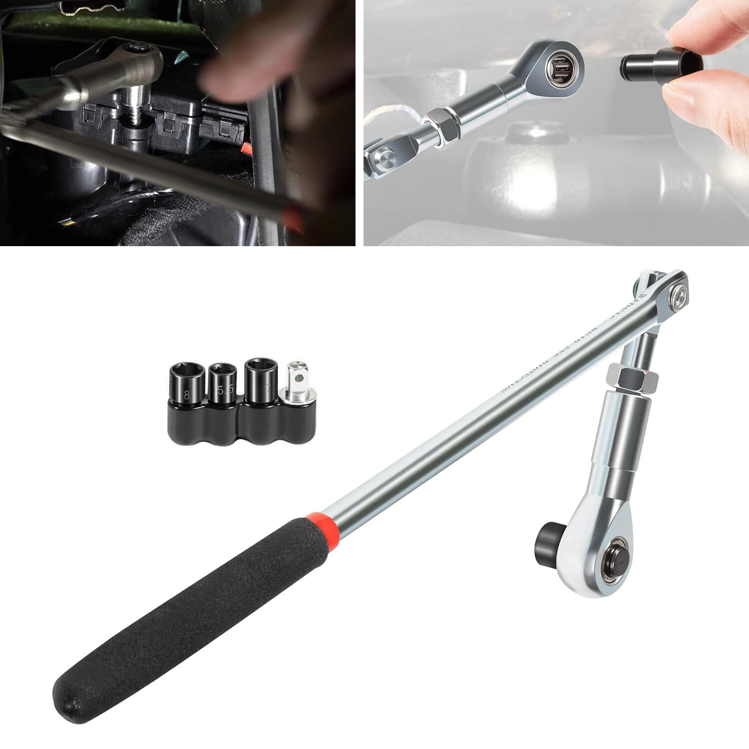 64180 Actuator Motor Wrench Kits & 5.5/7/8mm Sockets & 1/4″ Square Drive Adapter