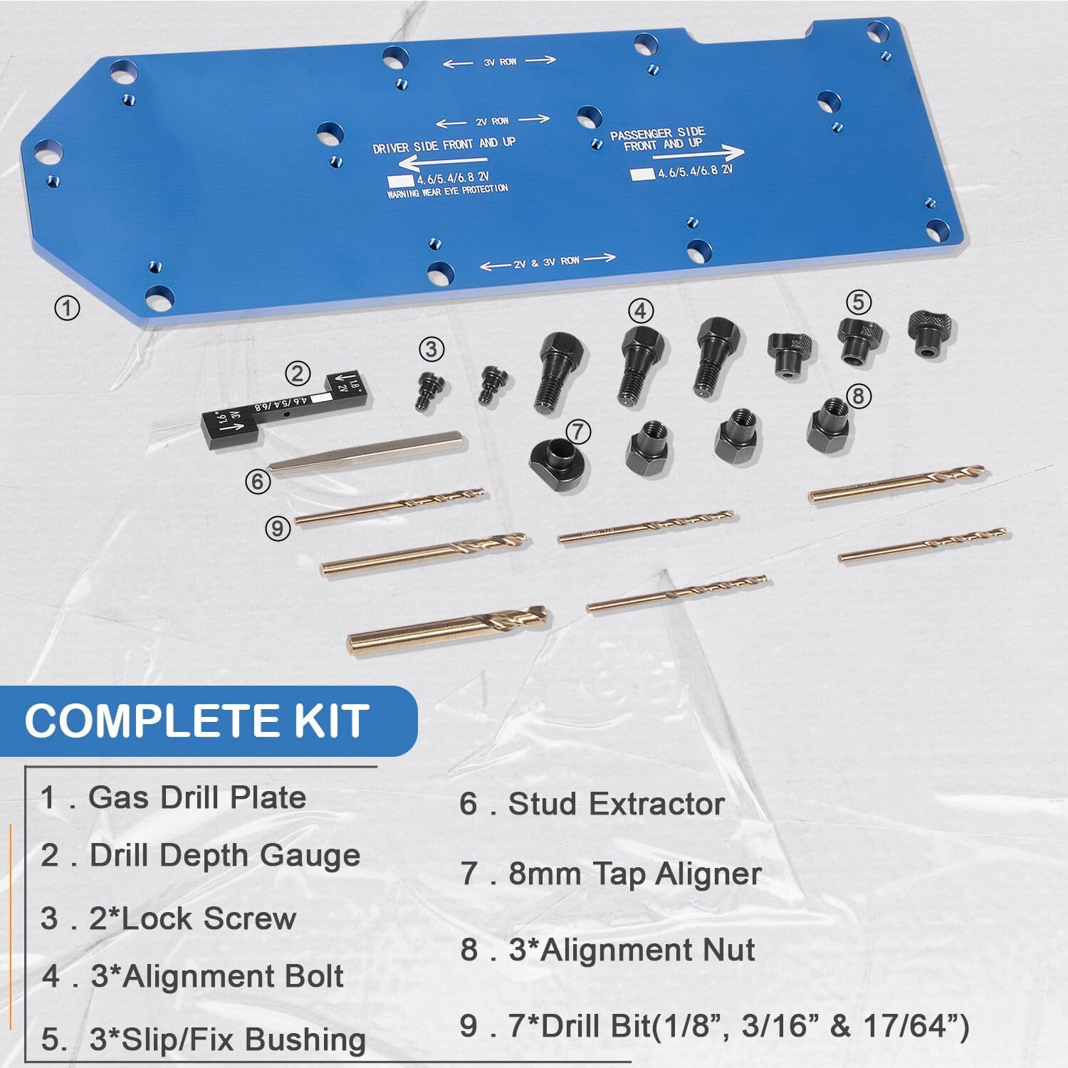 71600 for Ford V10 2V 3V 4.6L 5.4L 6.8L Broken Exhaust Manifold Drill Template