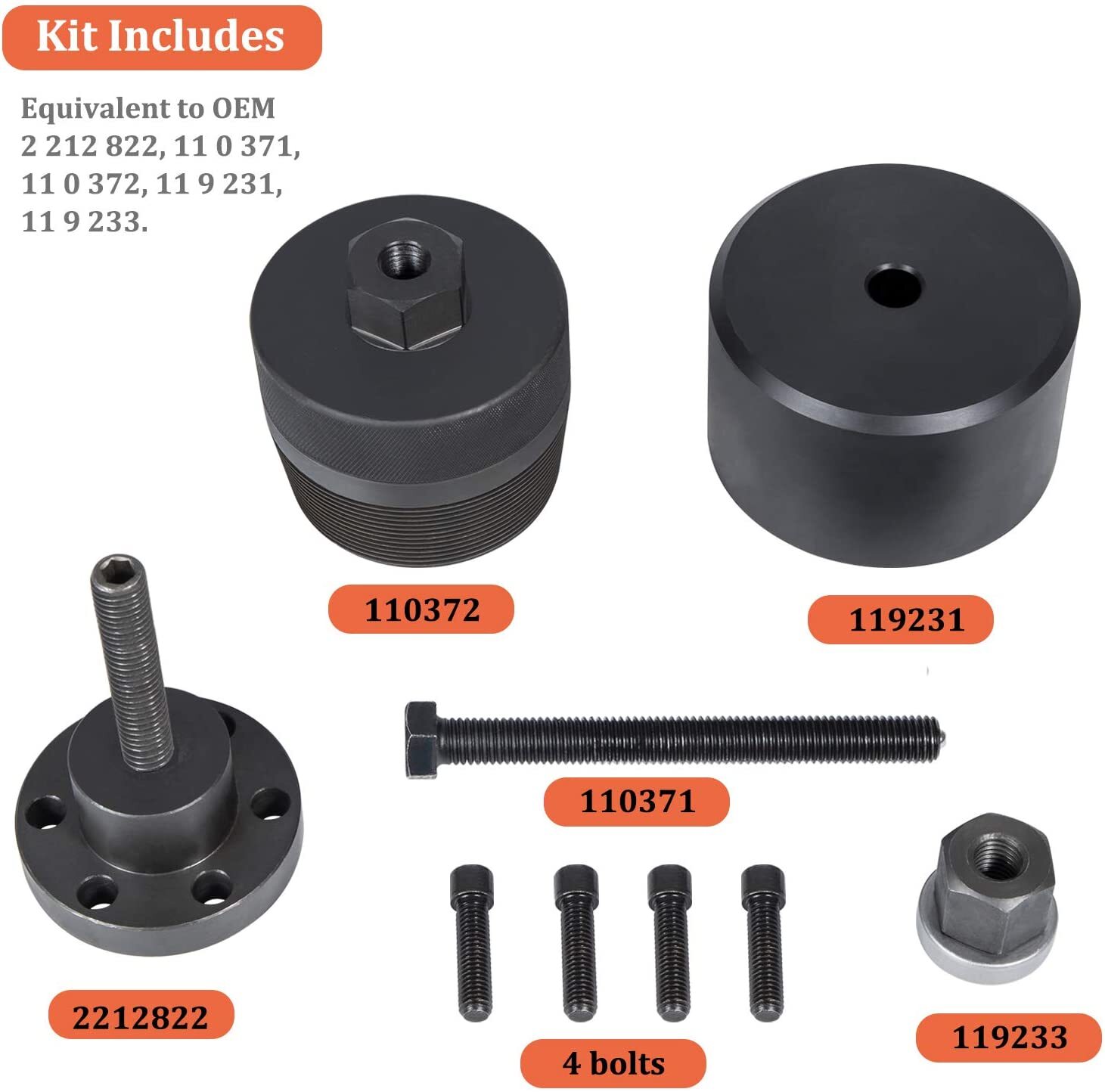Front Crankshaft Oil Seal Remover Installer Kit 2241 for N20/N26 Engines USA