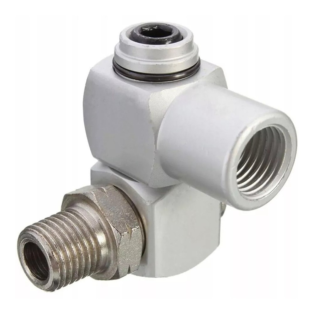 Aluminum Air Tool Swivel Fitting Degree Rotation 1/4 Inch Male NPT