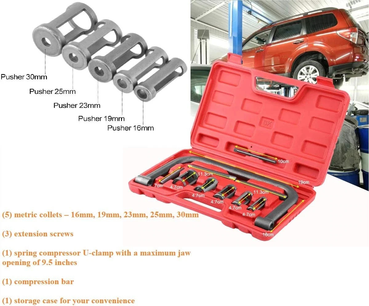 Valve Spring Compressor Set Remove&Compress Tool For Cars Van Motorbikes Kit