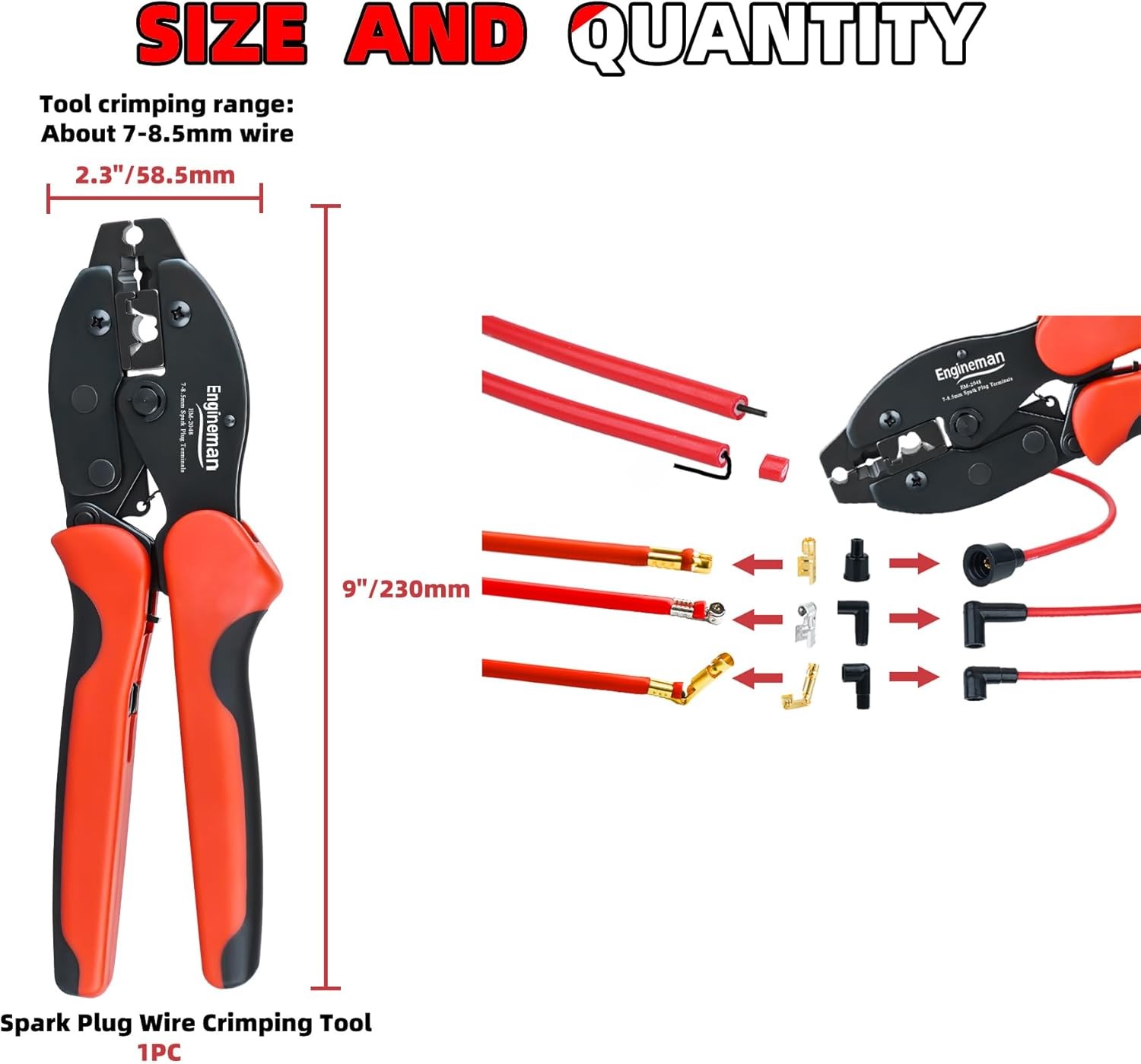 Spark Plug Wire Crimper, Crimping Pliers for Stripping Tool,…
