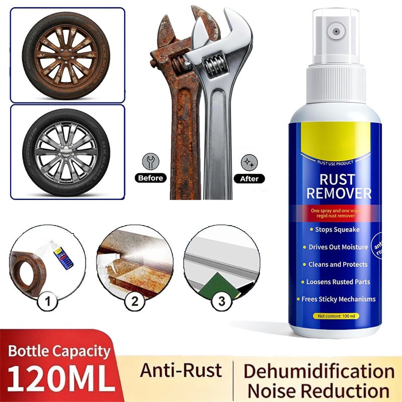 Wangle Rust Remover,Anti-Rust Lubricant Spray & Rust Remover Easy Application