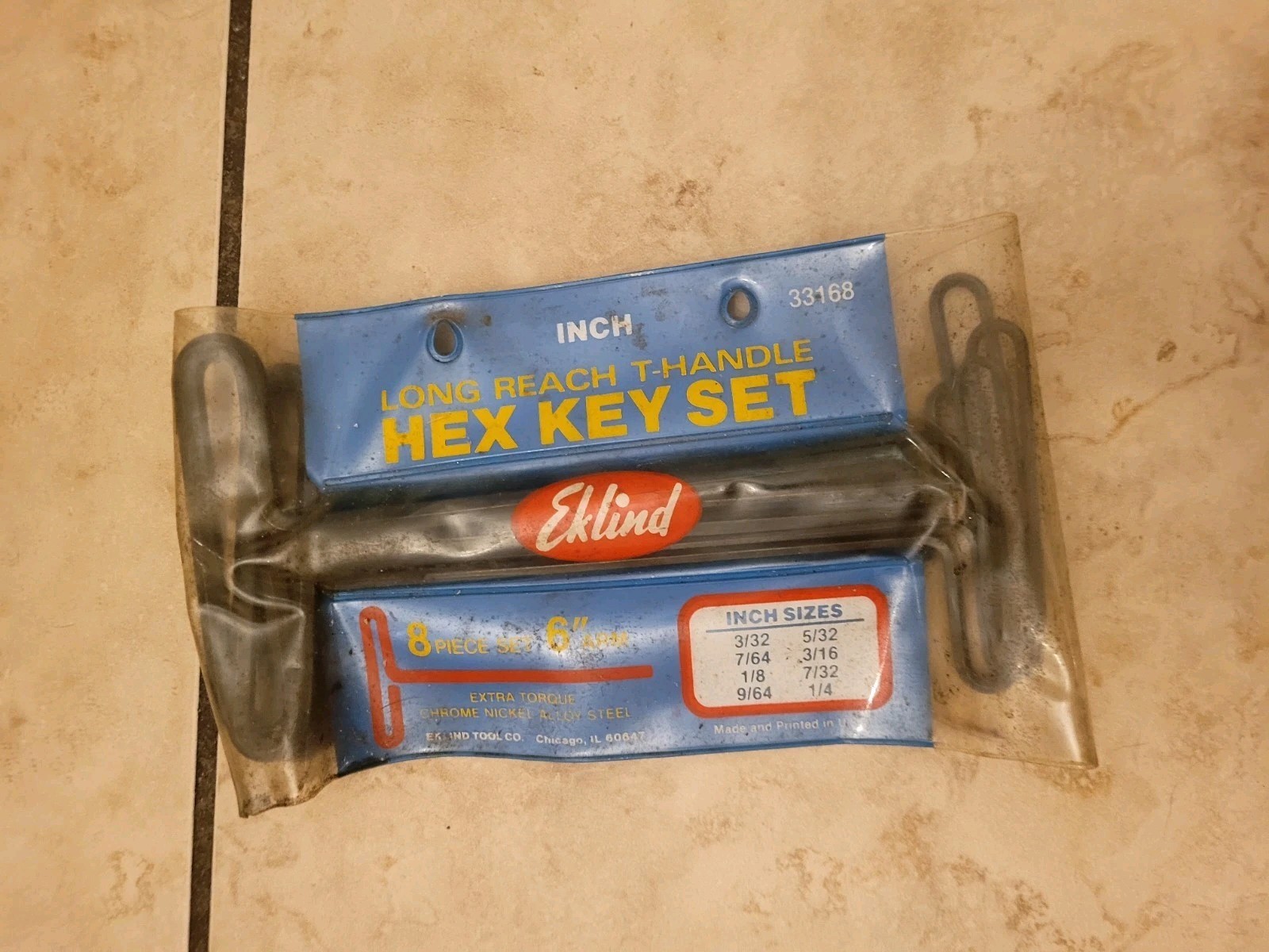 Eklind Vintage Hex T-Key Allen Wrench – 7 Pcs (Missing 1)