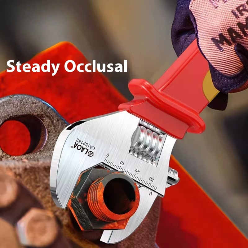 Insulated Movable Wrench Movable Plate Electric Shock Prevention Repair Tools