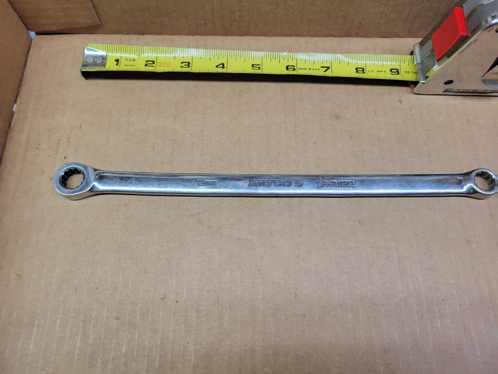 Matco USA 12 MM Ratcheting Double Box End Wrench No GRHPM1212