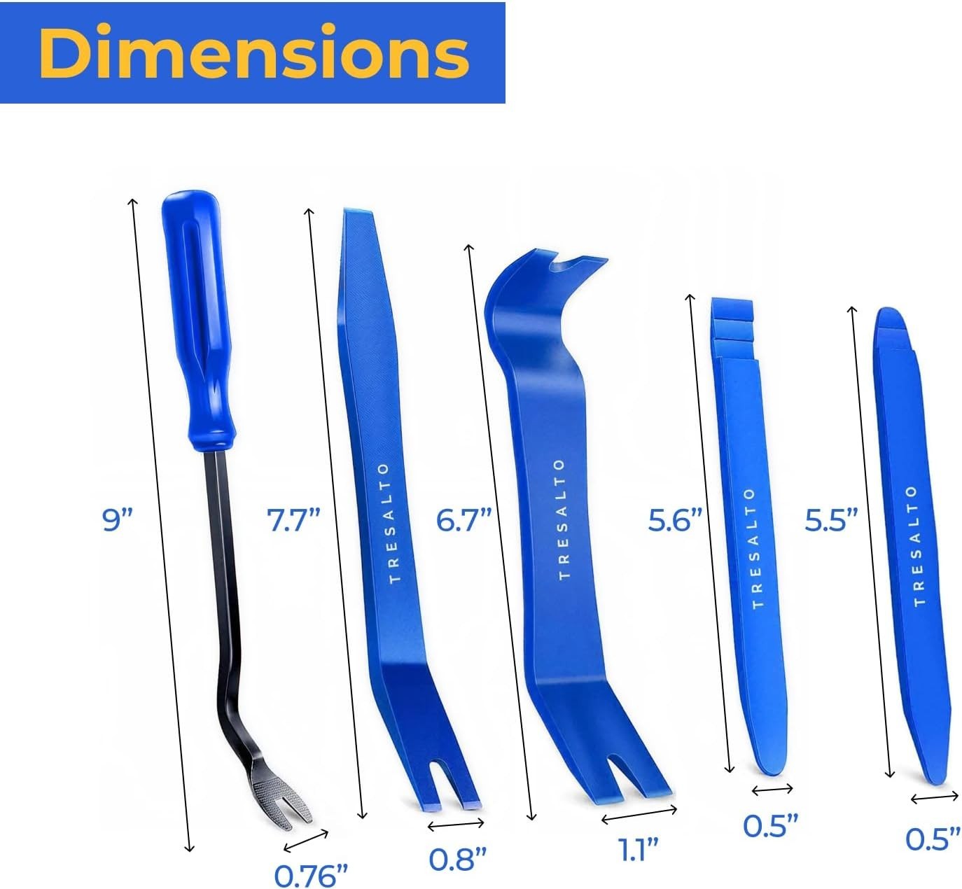 5-Piece Scratch-Resistant Auto Trim Removal Tool Set for Safe Interior Work