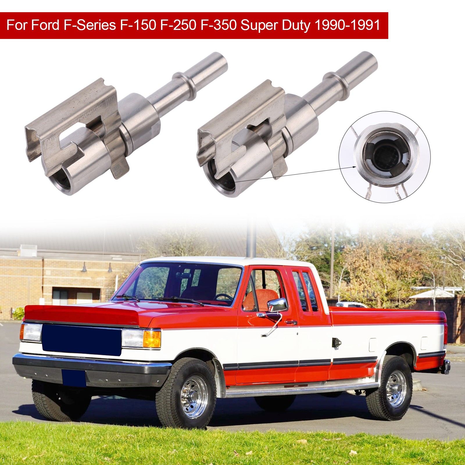 PAIR FUEL PUMP RETURN LINE CHECK VALVE FITTINGS FOR FORD F‑150 F‑250 F‑350 90‑91