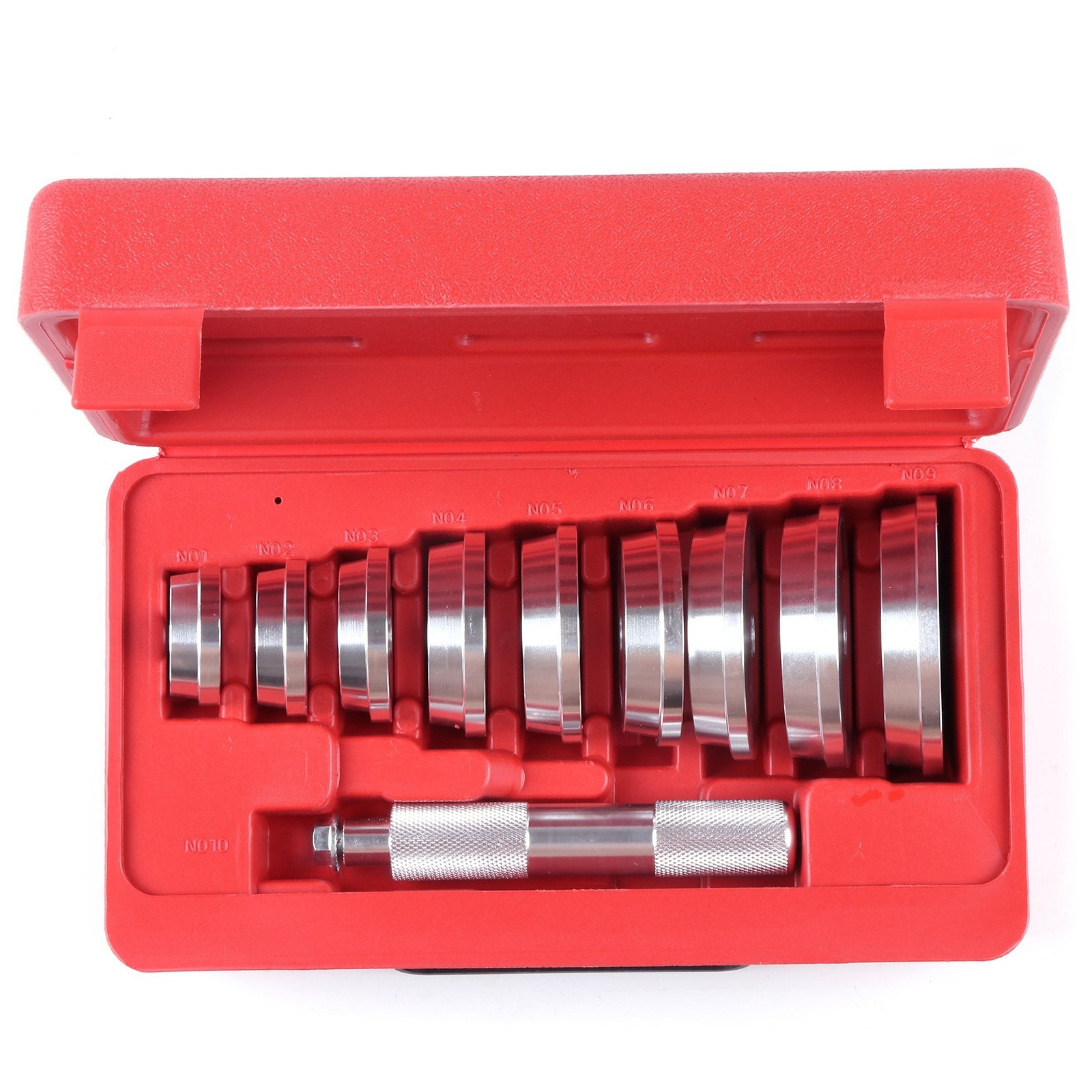 Auto Bearing Race & Seal Driver Set Wheel Axle Bearings Puller Install 10PC