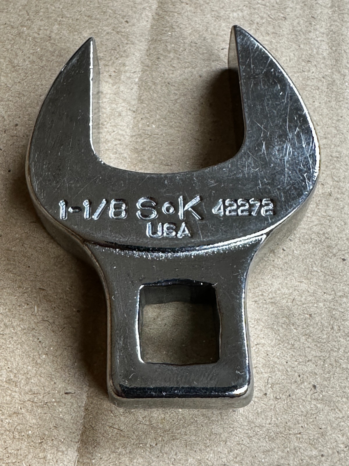 SK Hand Tool 42272 1/2″ Drive SuperKrome Fractional Open End Crowfoot Wrench