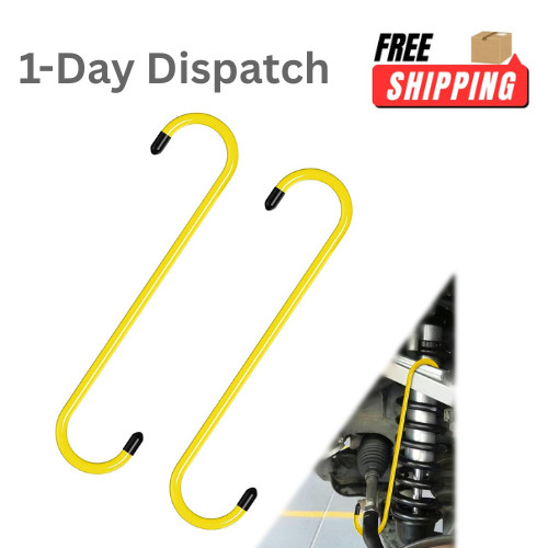 .2PCS Brake Caliper Hanger Tool S Hook w/ Rubber Tips Heavy Duty Steel