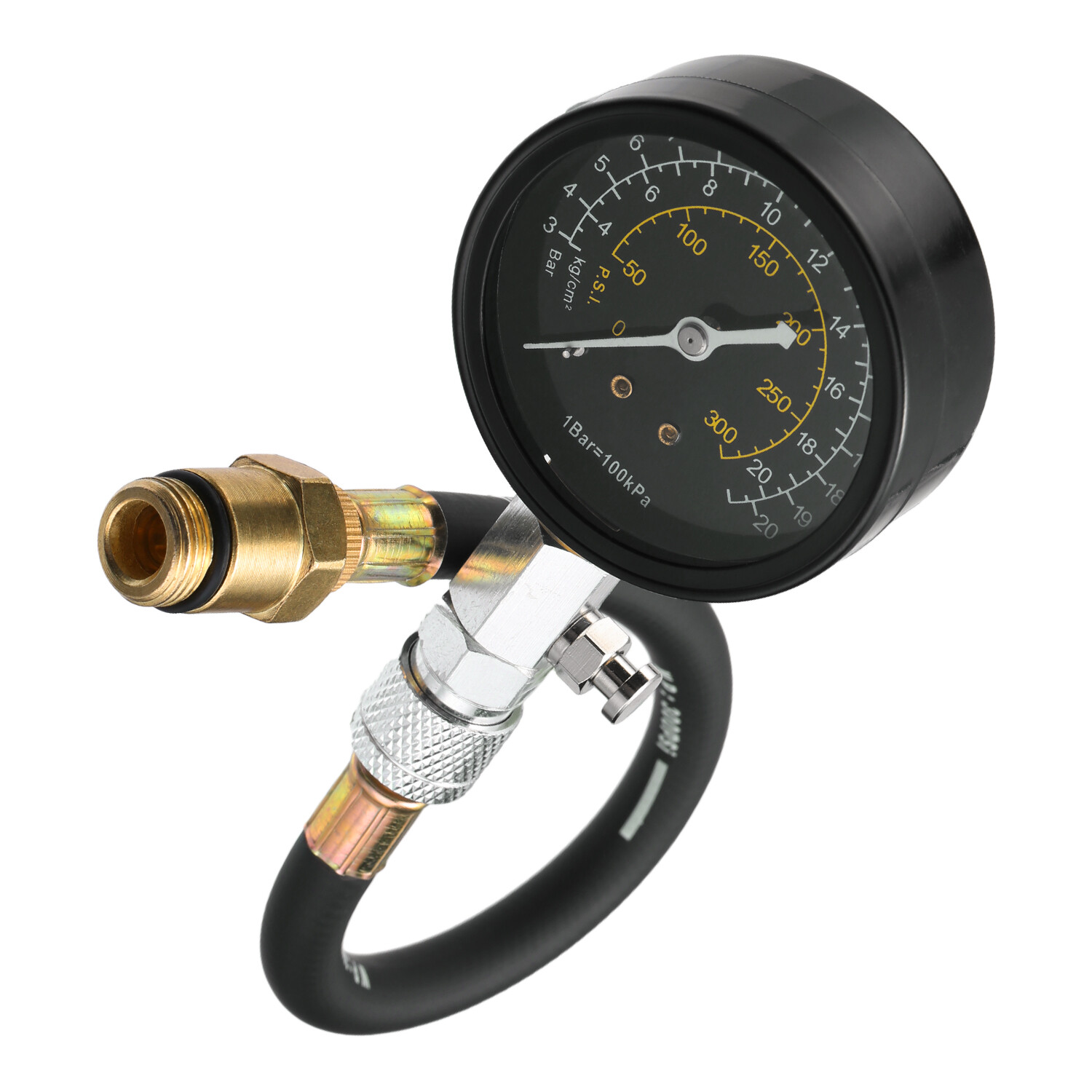 300PSI Engine Cylinder Compression Gauge Tester Kit Gas Diagnostic Tester Set US