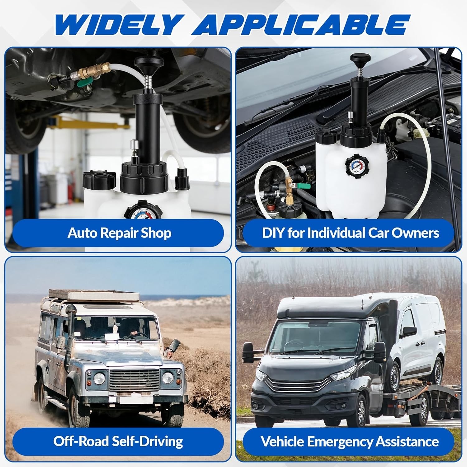 3L Transmission Oil Filling System Fluid Pump Manual Tool With 8pc ATF Adaptors