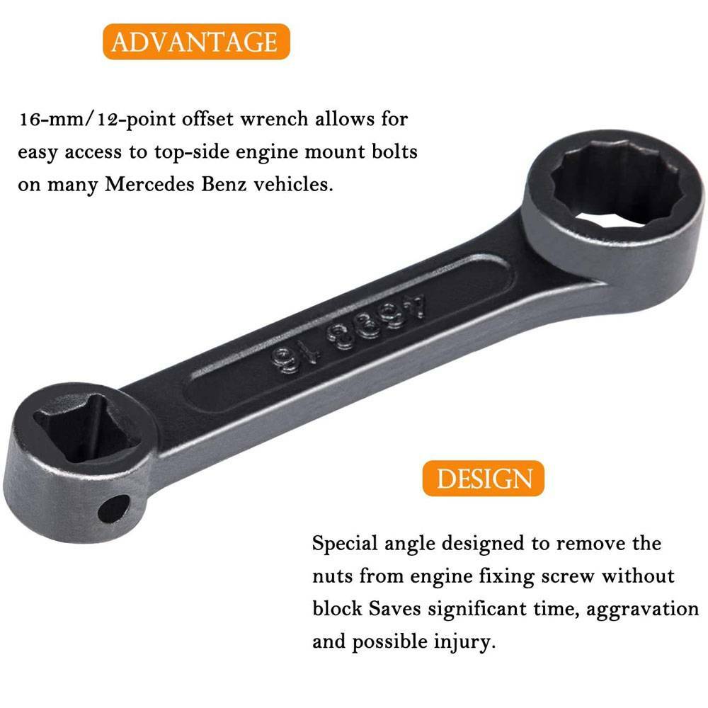 Offset 16mm Engine Mount Wrench for Mercedes Benz W203/204 W210/211