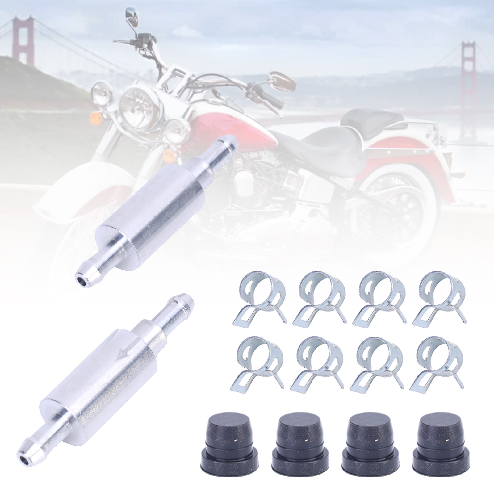 2X Brake Bleeder Hose Kit One-Way Valve Brake Bleeding Tool Kit for Motorcycle
