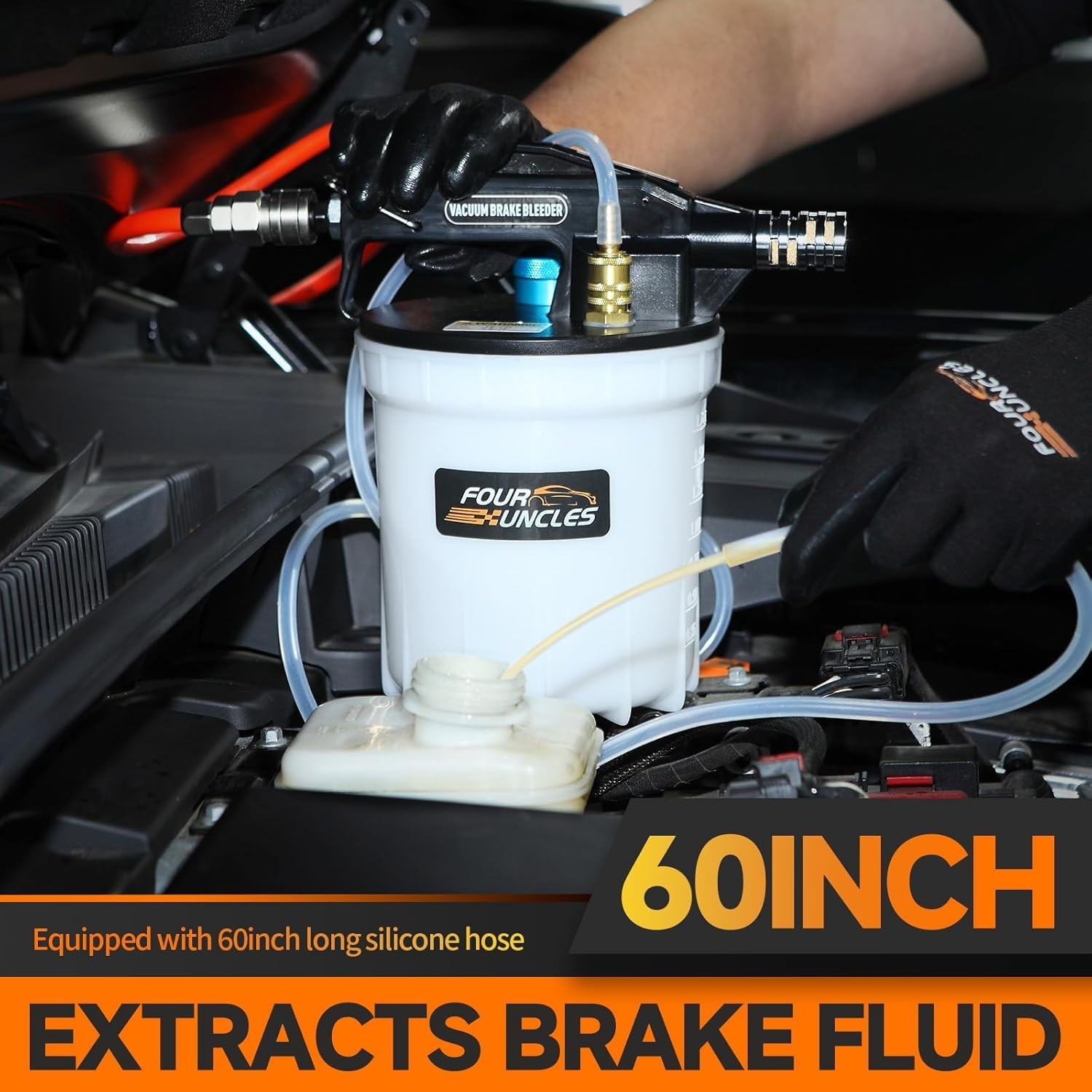 Quieter 2L Vacuum Brake Fluid Pump Kit – One-Person Operation for Efficiency