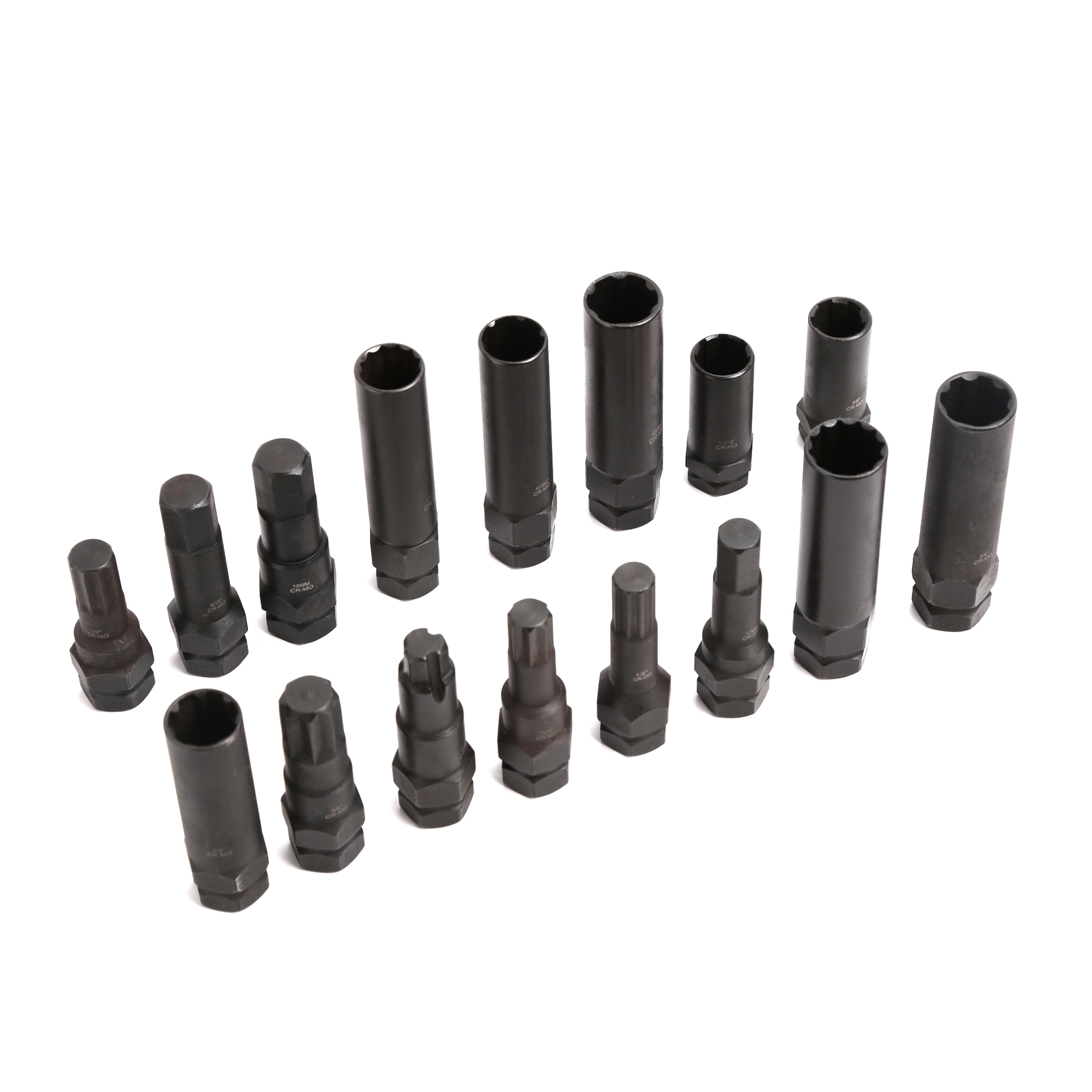 16 Piece SAE Metric Universal Locking Lug Nut Master Key Set Wheel Lock Removal