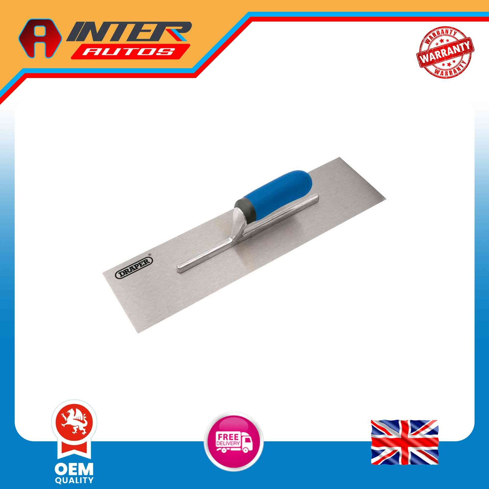 Draper Soft Grip Plastering Trowel, 120 x 455mm 81255