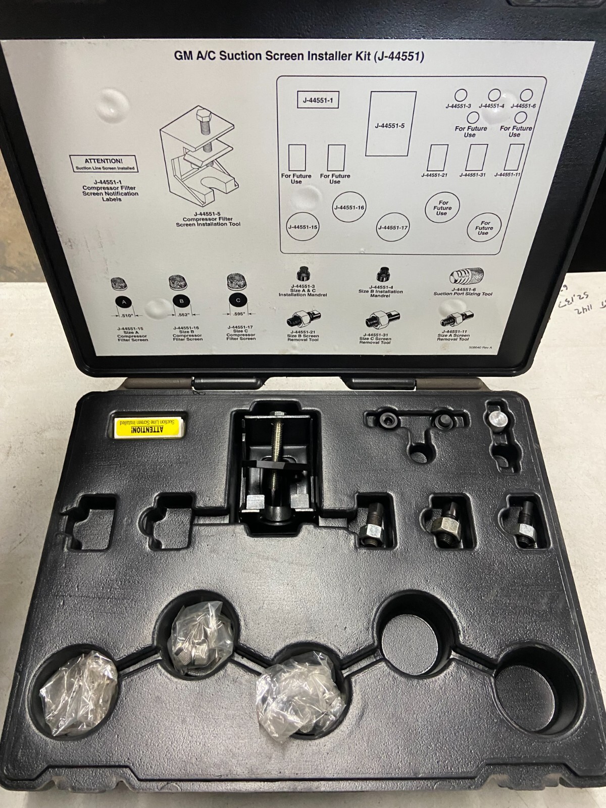 Kent Moore GM J-44551 AC Suction Screen Installer Specialty Tool Kit SKU4