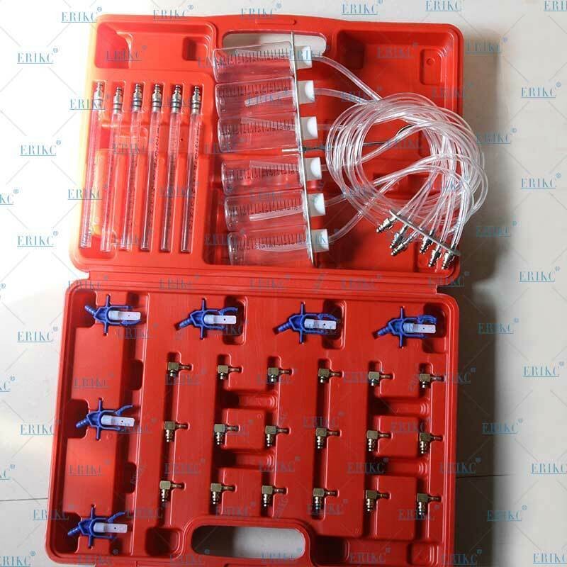 Cylinder Diesel Injector Flow Meter Adapter Set Common Rail Leak Off Test Kit