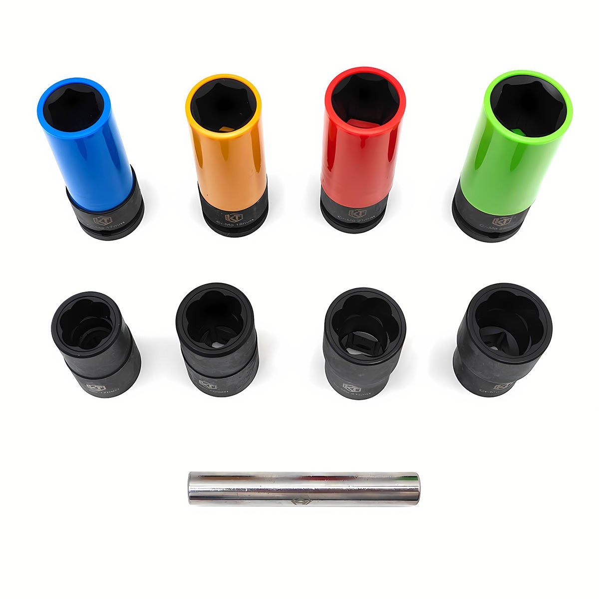9PCS 1/2″ Drive Lug Nut Impact Socket Set Thin Wall Deep Wheel Protector Tool