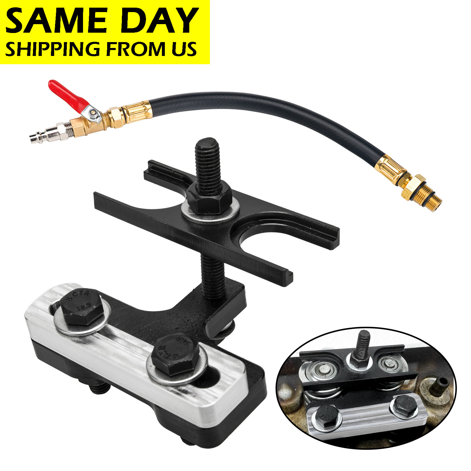 LS LS1 Engine Valve Spring Compressor & Air Valve Holding Hose Tool For GM Chevy