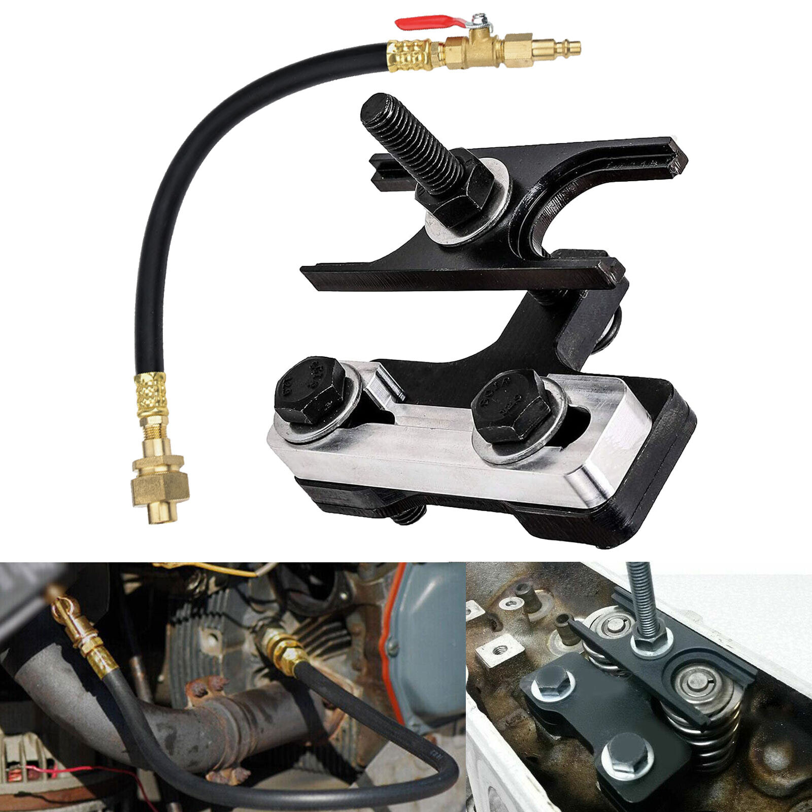 LS Engine Valve Spring Compressor Tool & Air Holding Hose For GM LS1 LS3 LS2 LS6