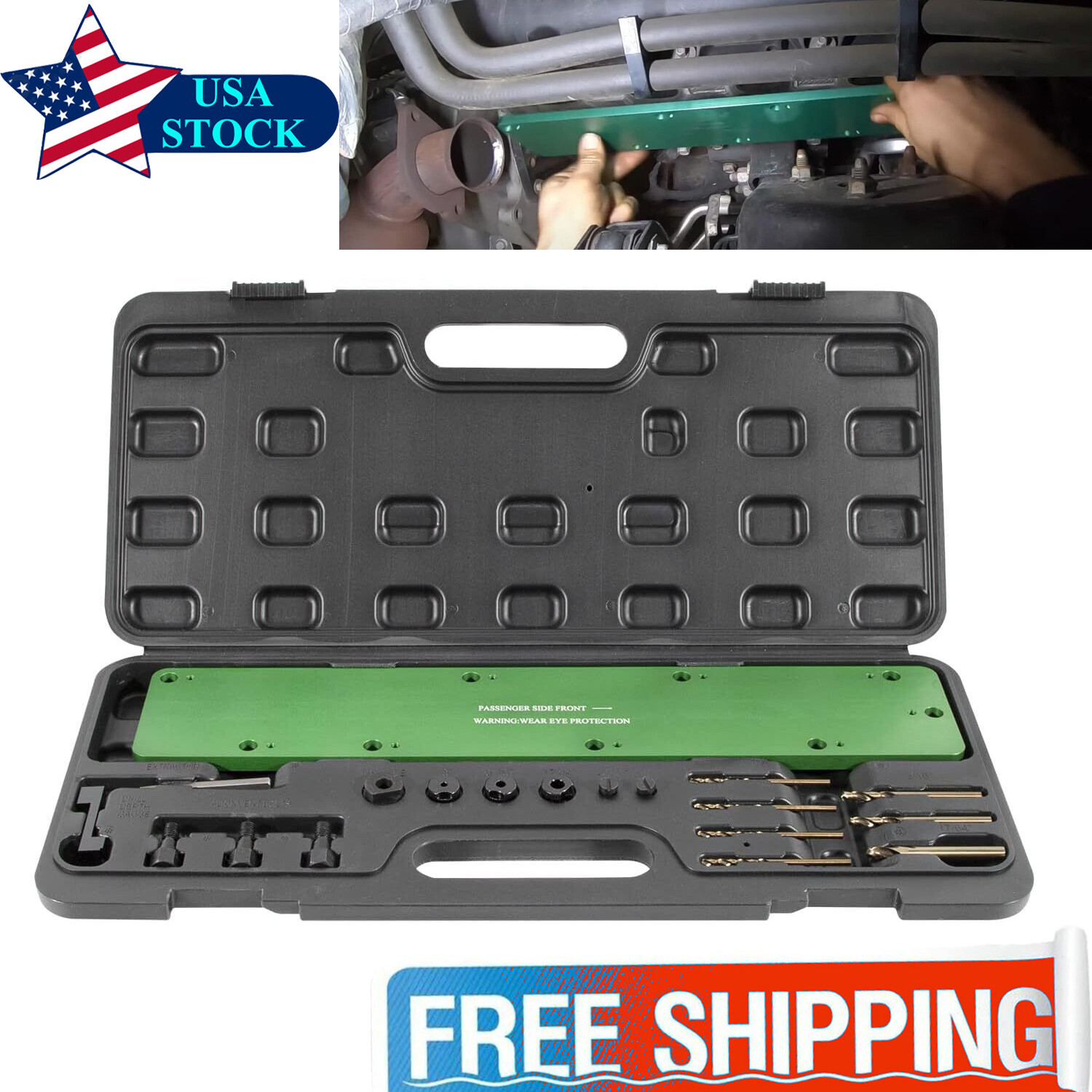 71500 Exhaust Manifold Bolt Stud Drill Template Removal Tool for Dodge 5.7L Hemi