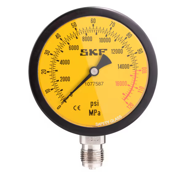 SKF 1077587 Hydraulic Pressure Gauge up to 1000 bar (100 MPa/14,500 psi)