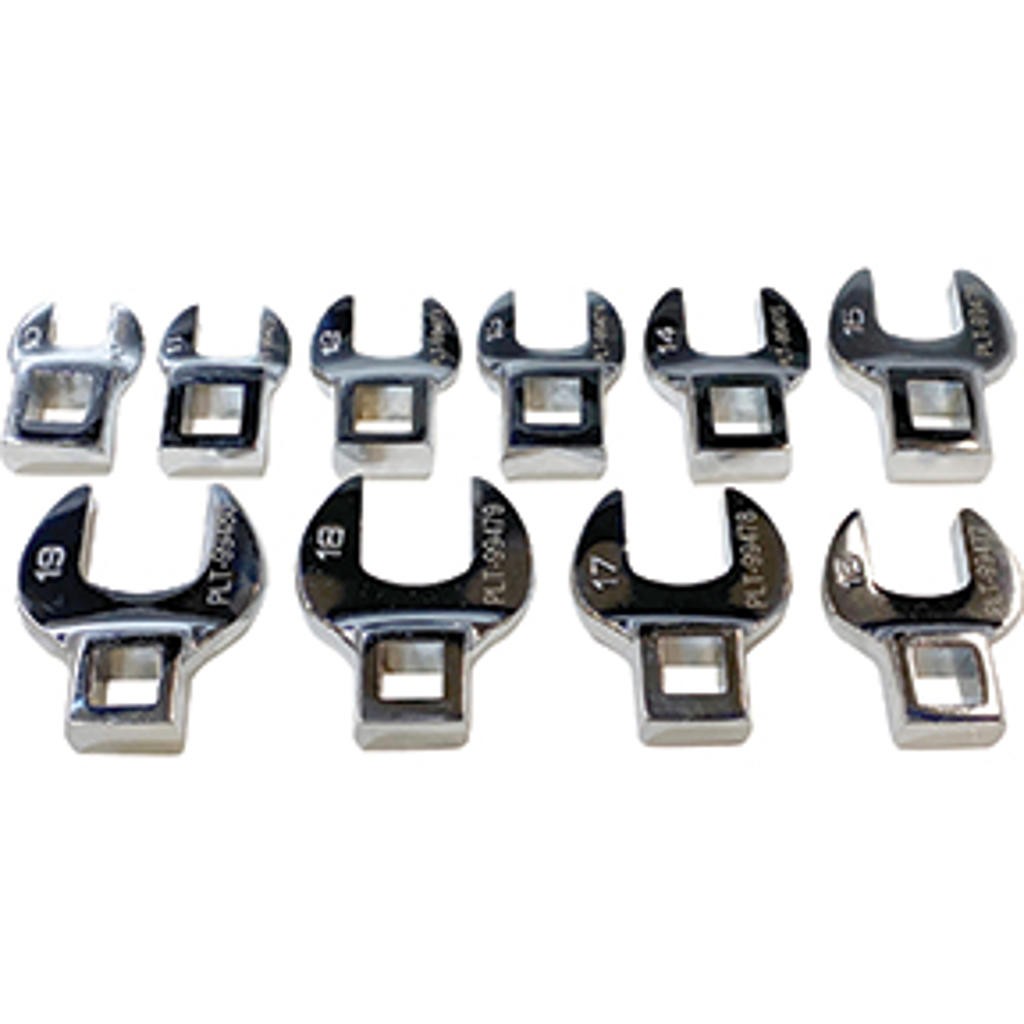 10-PC. METRIC 3/8 DRIVE CROWFOOT WRENCH SET PLT-99470 Brand New!