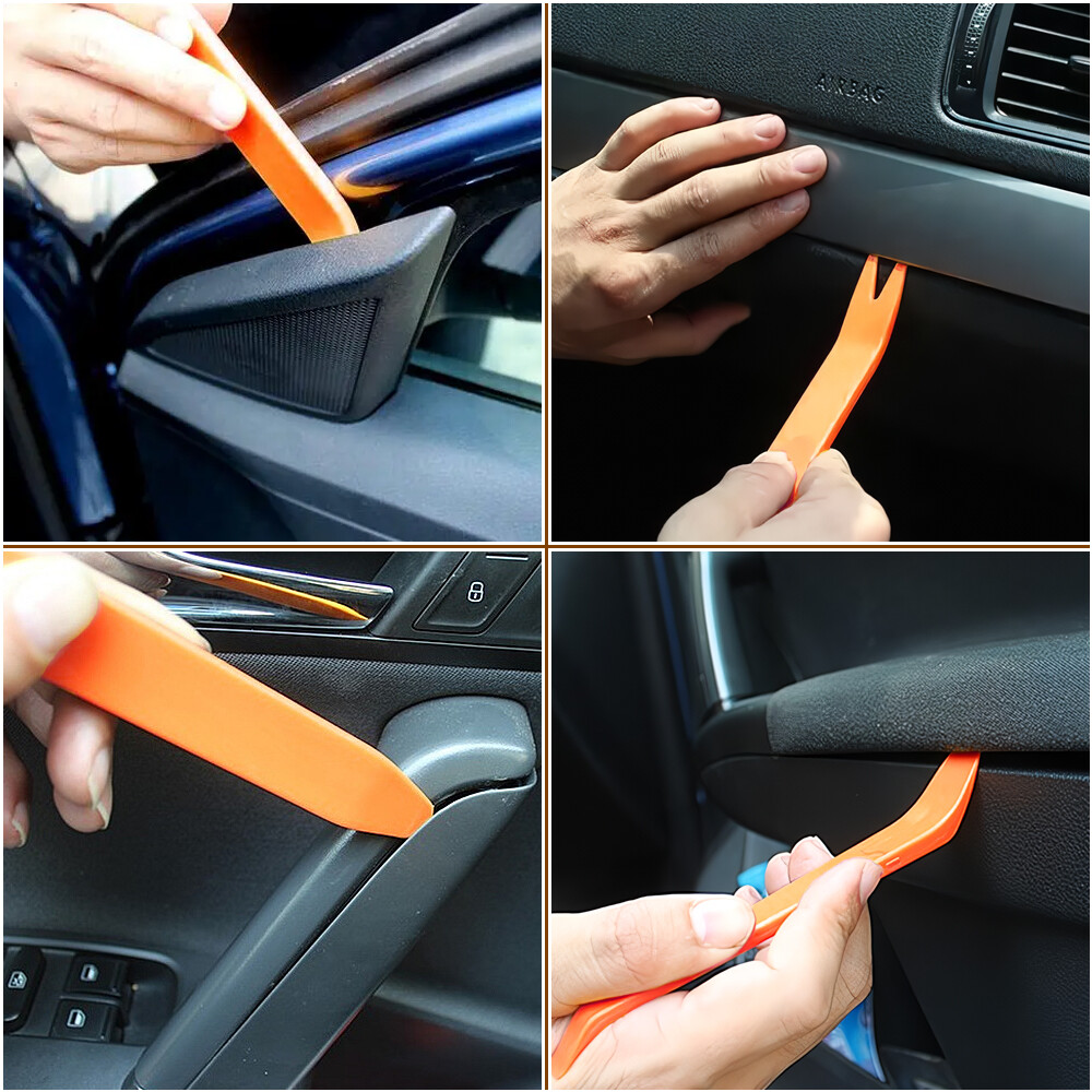 4PCS NEW Car Trim Removal Tool Car Panel Door Dashboard Fastener Remover Pry SET
