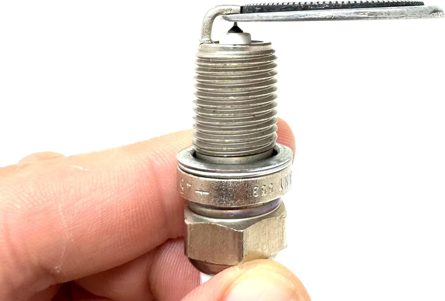 Durable Plated Steel Spark Plug Gap Tool – 0.020″–0.100″ Measurement Range