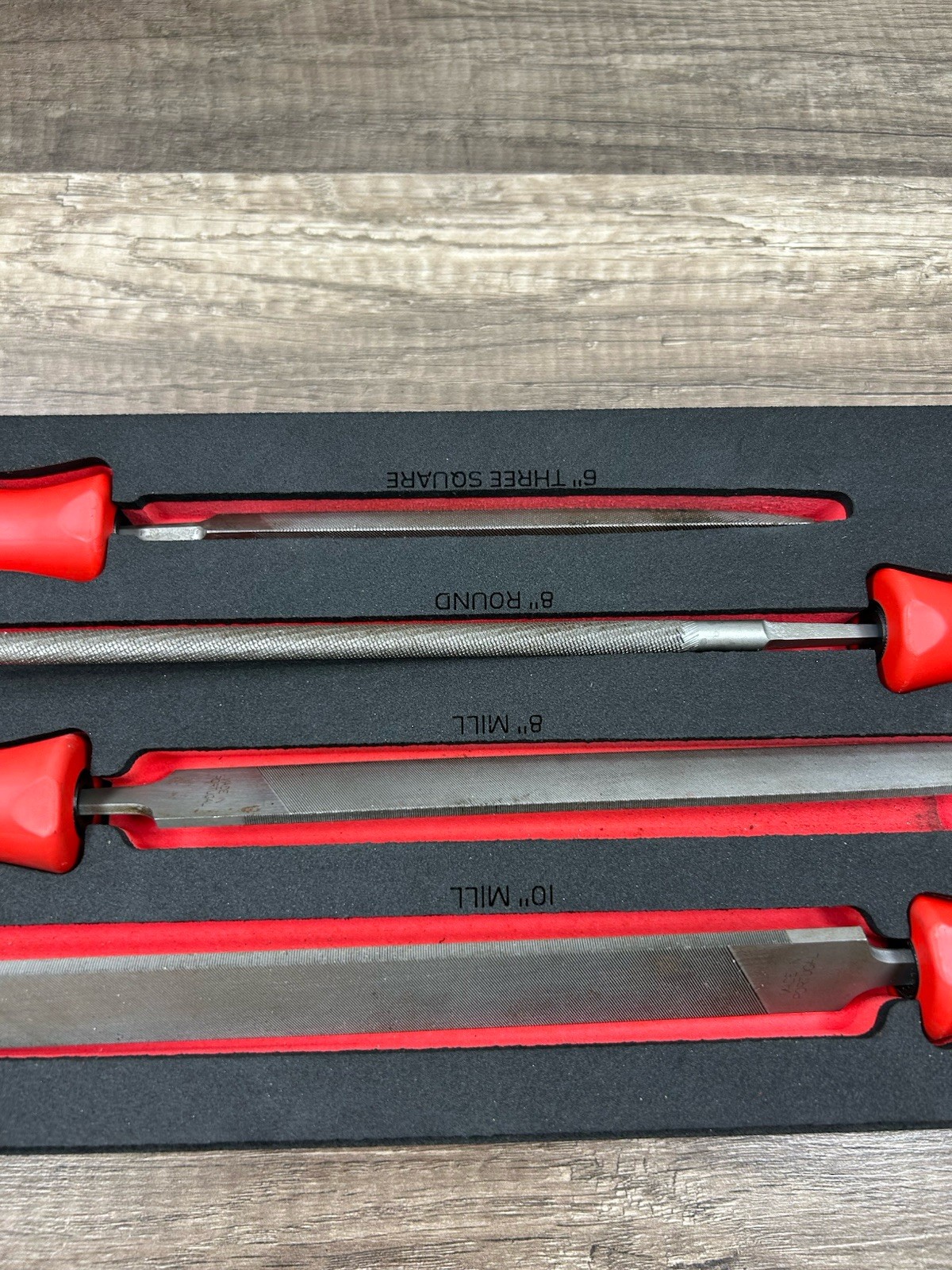 Snap-on™ SGHBF500AFR 4-piece Instinct Soft Grip Handle Mixed File Foam Set