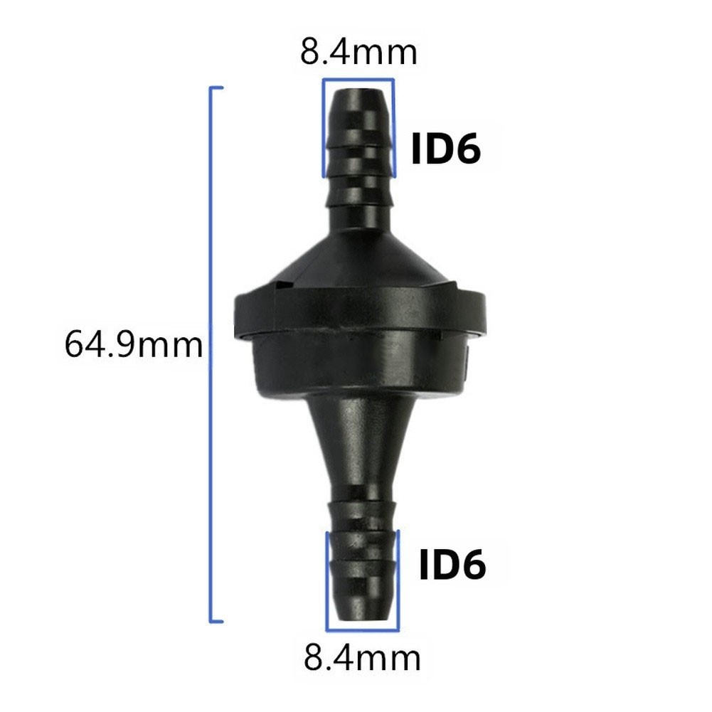 Plastic Fuel Line Check Valve 2PCS ID6 6mm ID One Way Air Pump Vacuum Valve