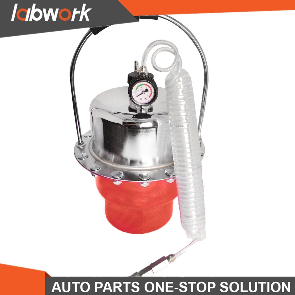 Labwork Portable Pneumatic Air Pressure + Brake Clutch Bleeder Valve System Kit