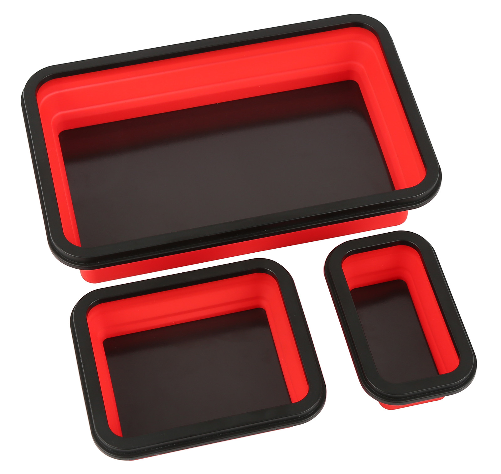 3 in 1 Tool Trays, Collapsible Magnetic Parts Tray Set Small Metal Parts Tray US