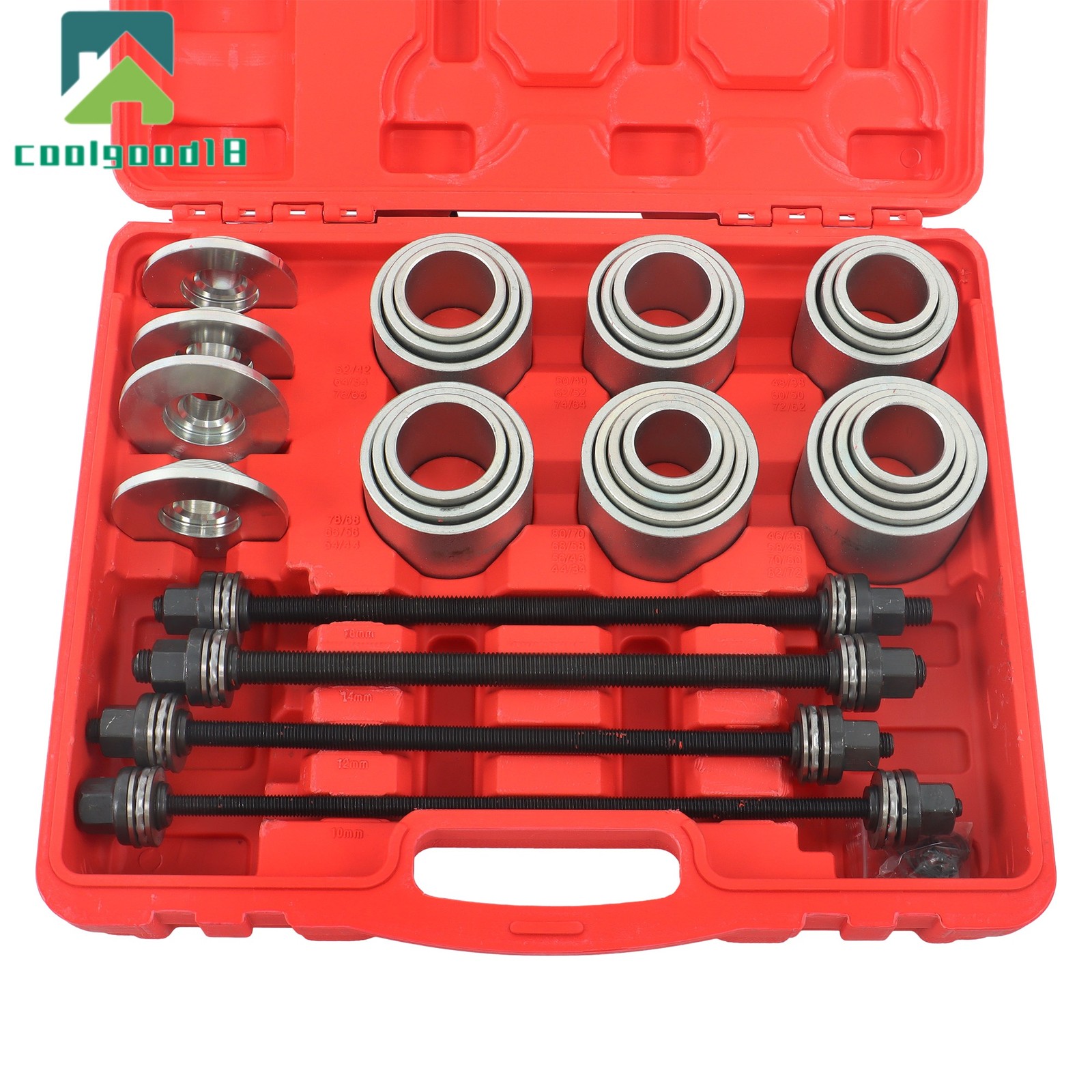 Press Pull Sleeve Kit Remove Bearings Bushes Seals Garage Tool 28Pc