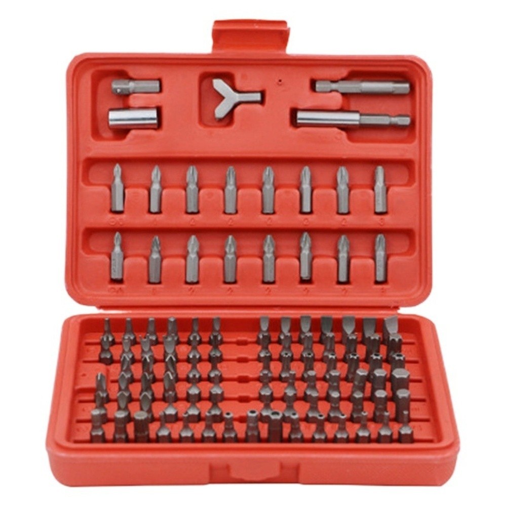 100 Pc SFor crewdriver Bit Set For cr V Steel for For cr V Hex Slotted Types