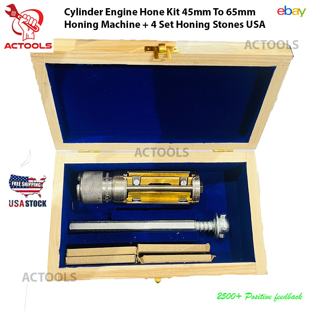 Cylinder Engine Hone Kit 45mm To 65mm Honing Machine + 4 Set Honing Stones