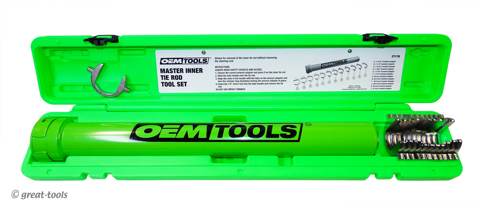 INNER TIE ROD TOOL – master set – automotive hand tools – socket tube wrench