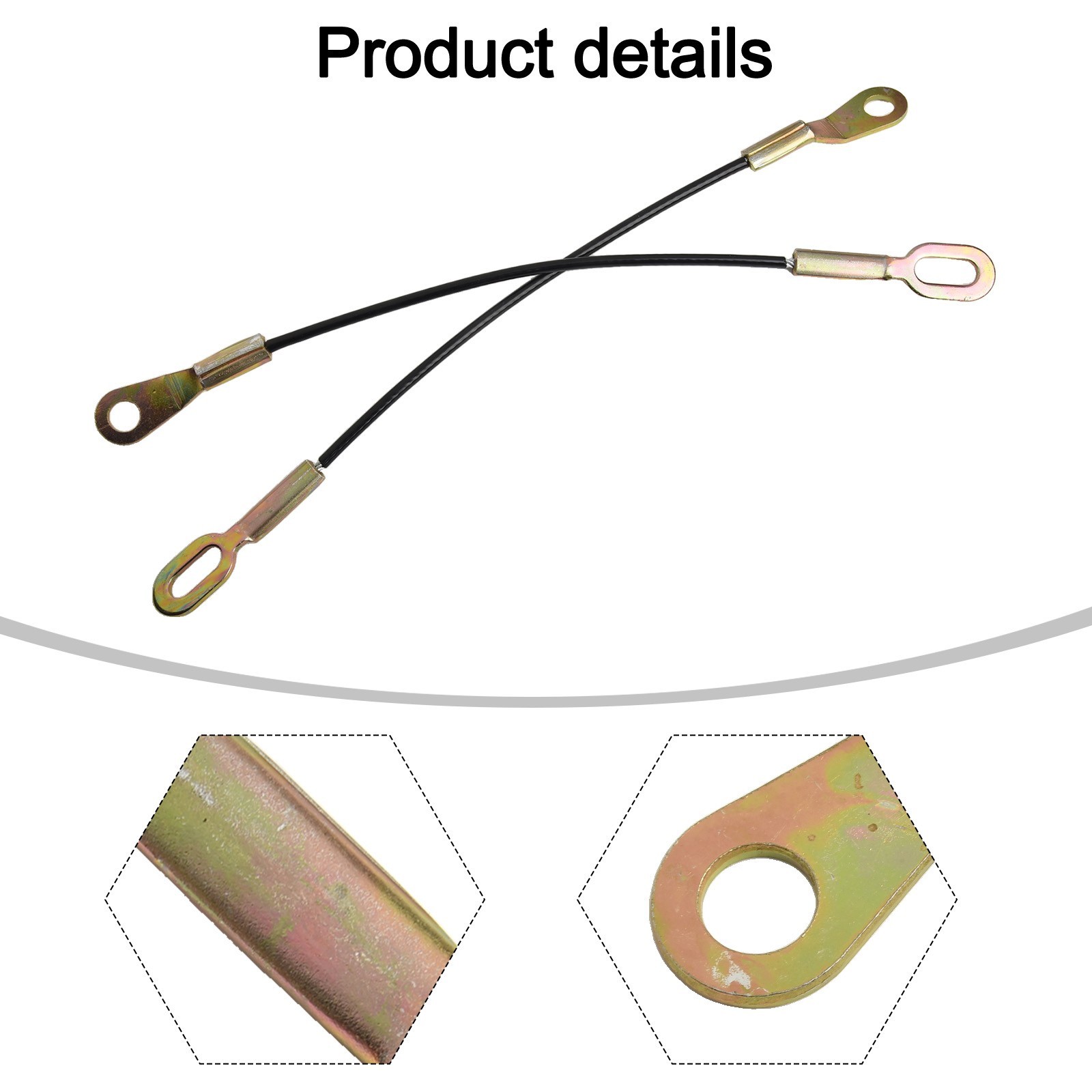 Parts Tailgate Cables 2 Pcs/set 38×2.3cm Accessories Hot New Practical