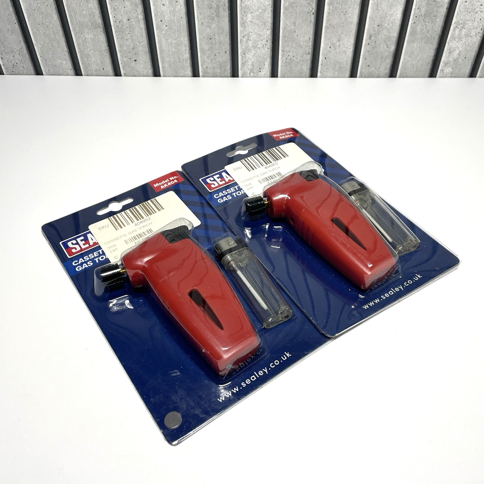2x SEALEY AK404 Premier Cassette Lighter Gas Torch – New