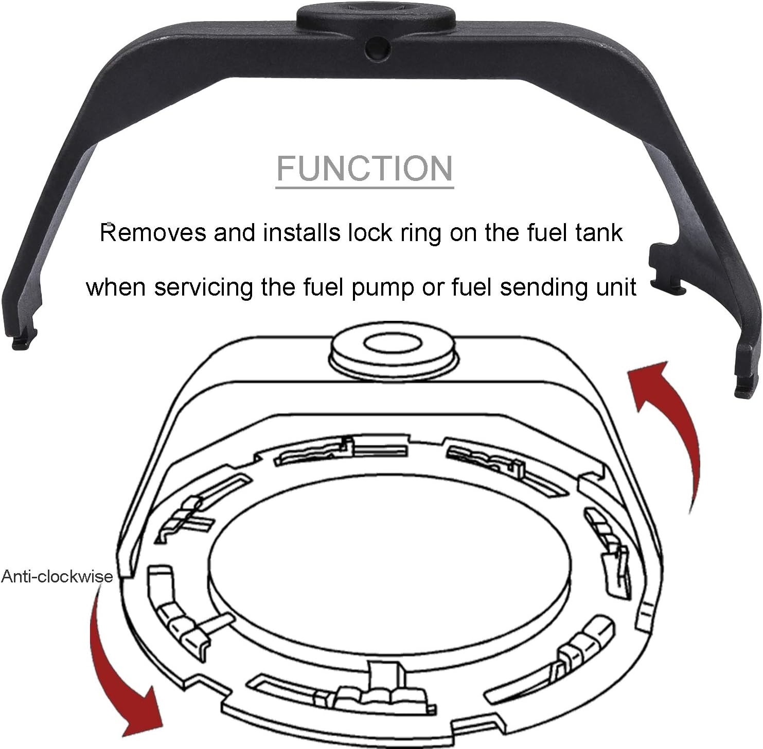 Fuel Tank Lock Ring Tool & Fuel Pump Module Spanner for Ford Chrysler Benz GM