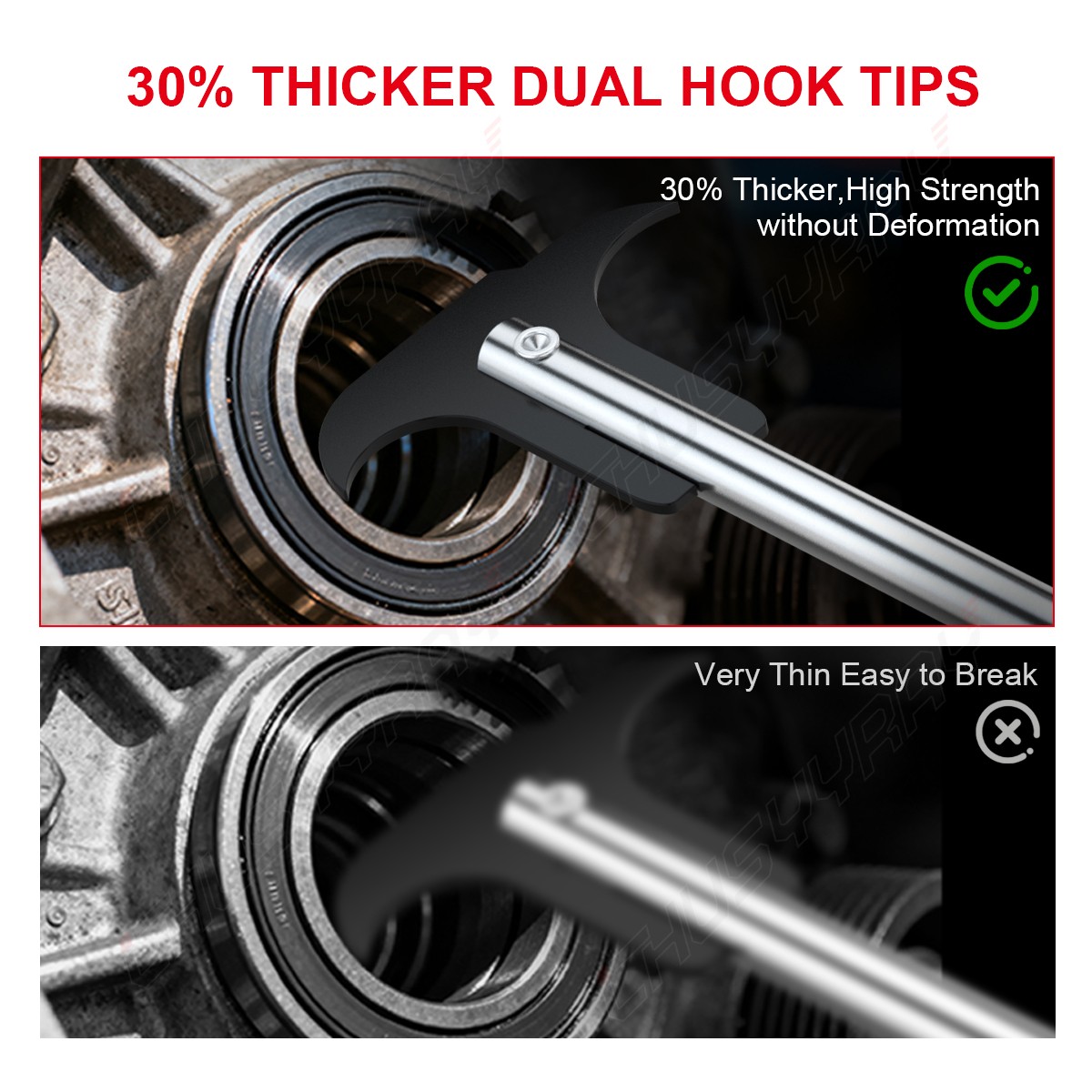 1x Professional Seal Puller Tool with Dual Hook Tips Remove Oil and Grease Seals