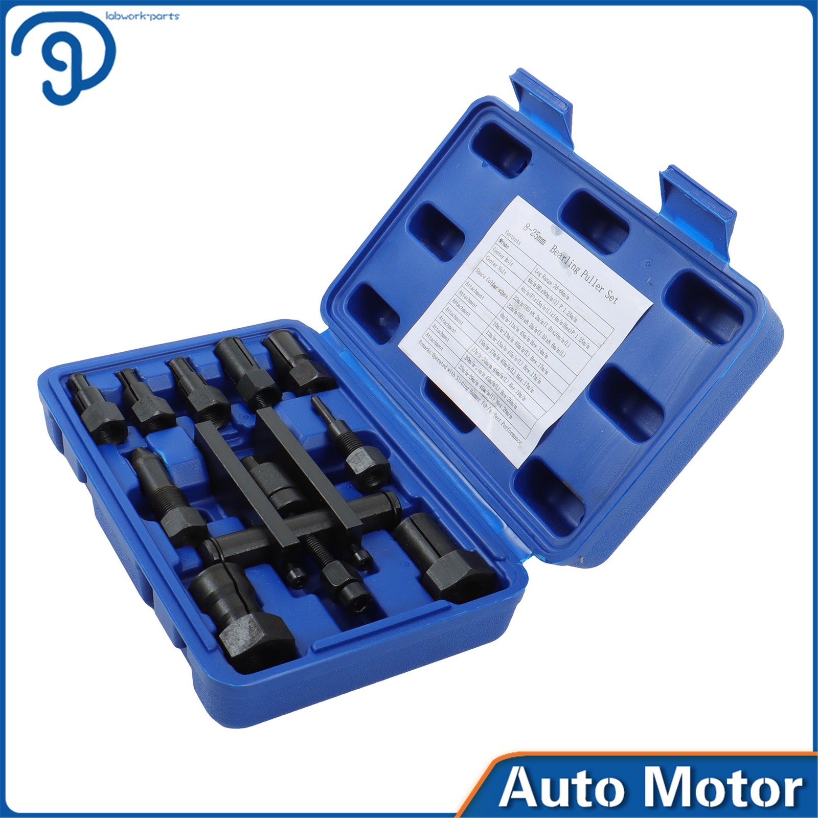 10pc 8-25mm Blind Hole Inner Bearing Puller Set Remover Slide Tool Internal Kit