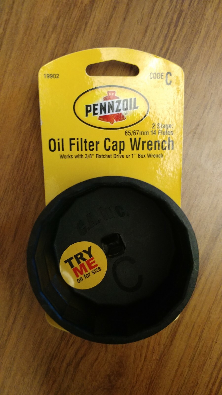Pennzoil Oil Filter Cap Wrench – 65/66mm 2 Stage 14 Flutes CAP C for Car-Truck
