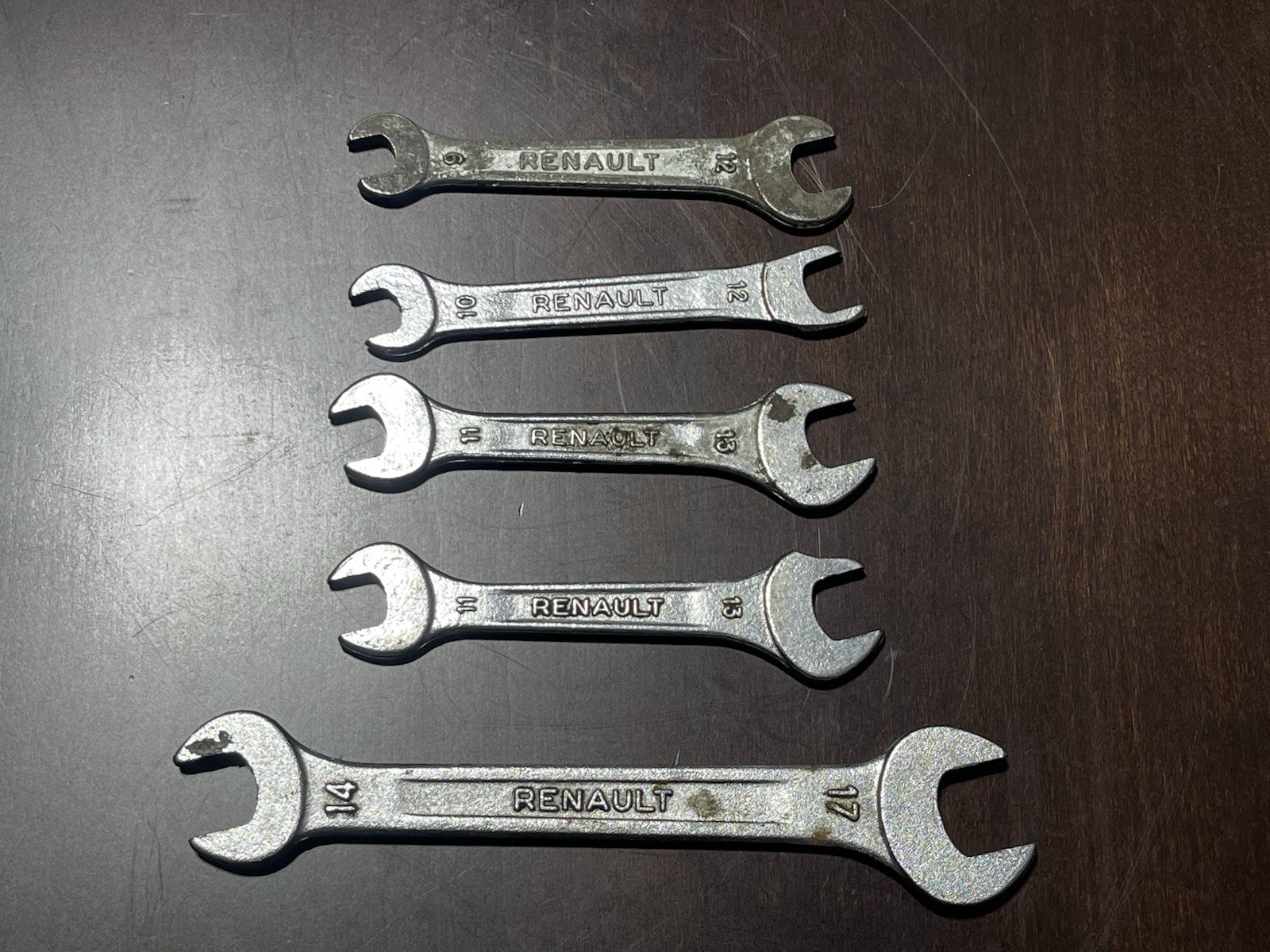 Renault Metric Wrench Lot (17 – 14, 13 – 11, 12 – 10, 12-9)Made in France 1970’s