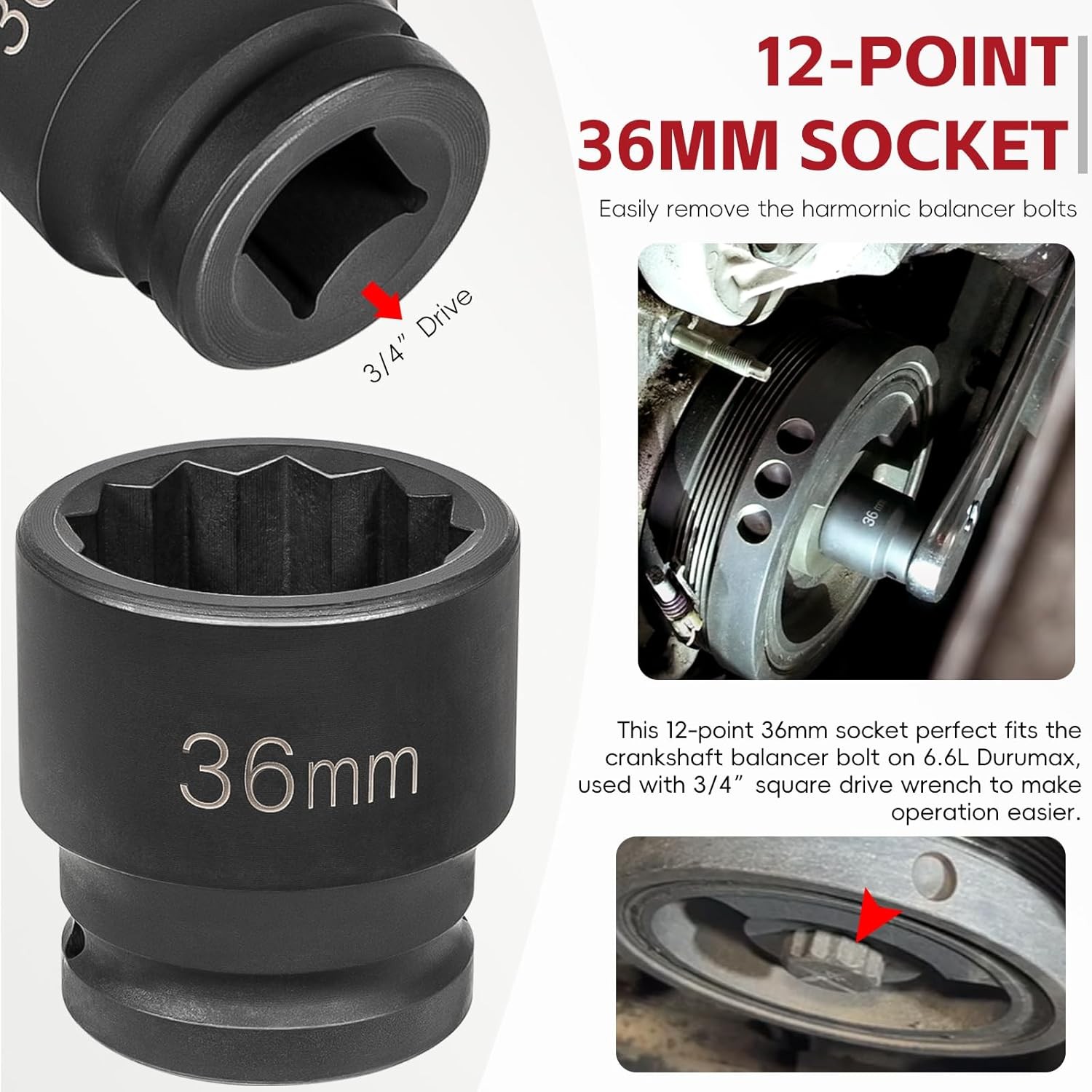 22100 Flywheel Locking Tool Socket Holder Bolt AM-J-44643 S A B for 6.6L Duramax