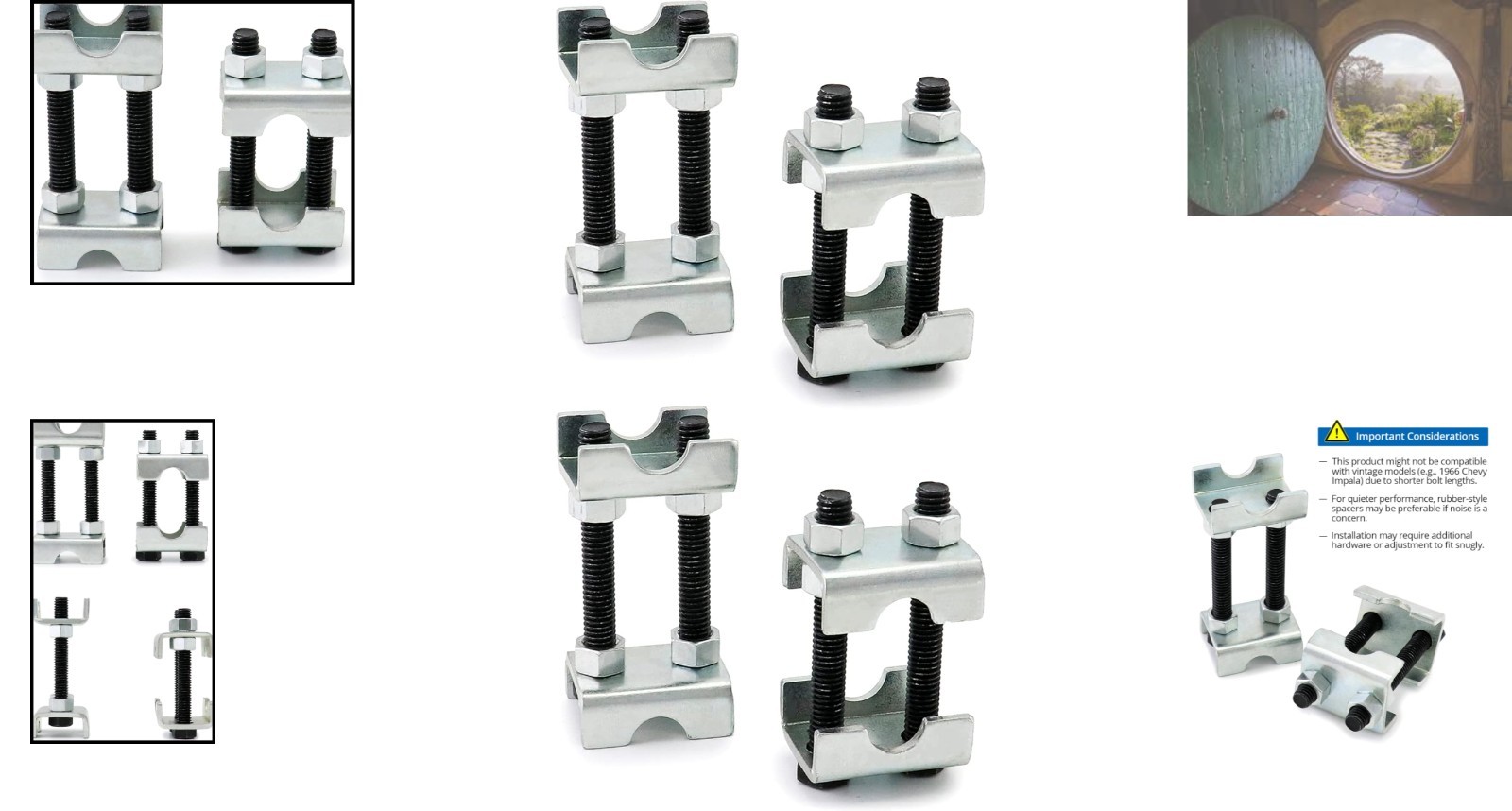 Durable 2-Way Adjustable Steel Spring Spacer – 4 Pack for Optimized Performance