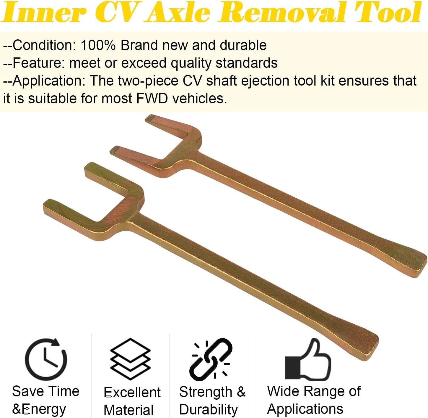 Axle Popper Kit Inner CV Axle Removal Tool Set for Front Wheel Drive Vehicles-Re